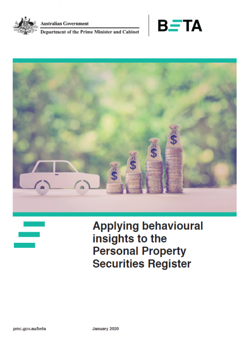 Applying Behavioural Insights to the Personal Property Securities Register