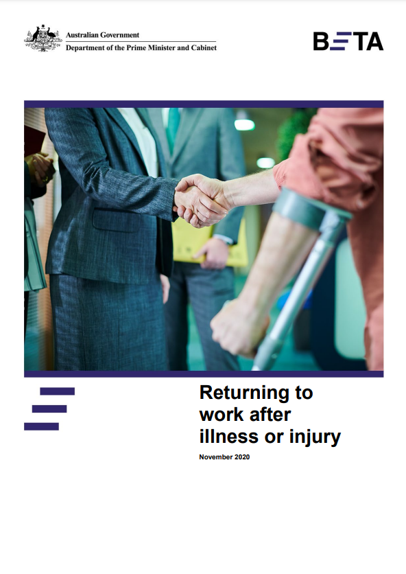 Supporting supervisors to improve return-to-work outcomes of injured or ill workers