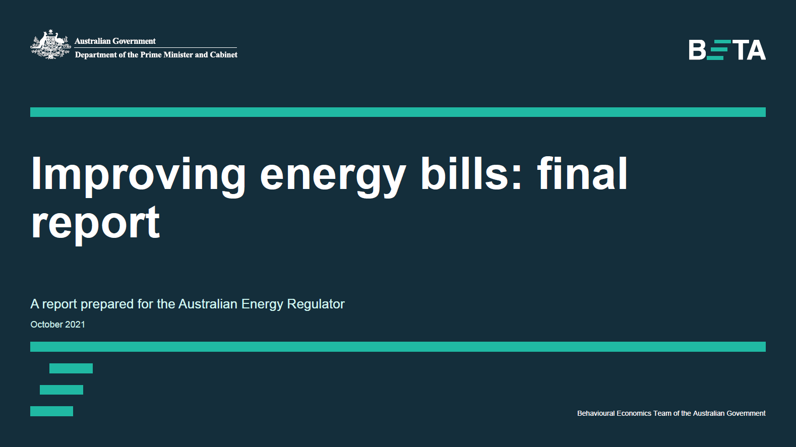 Improving energy bills final report