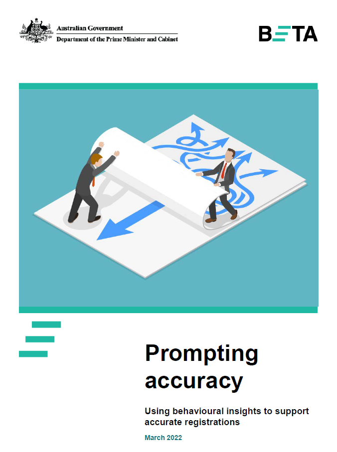 Introducing behavioural insights to the Personal Property Securities Register