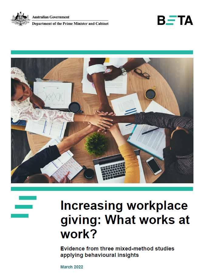 Increasing Workplace Giving: What Works at Work? 