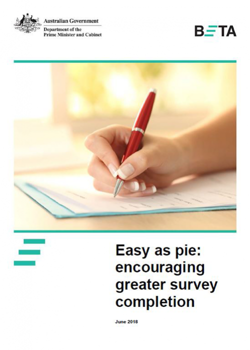 Easy as pie: encouraging greater survey completion June 2018