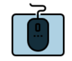 Desktop research: icon of a computer mouse