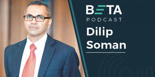 Image of Dilip Soman. He is wearing glasses. The text reads: BETA podcast, Dilip Soman.